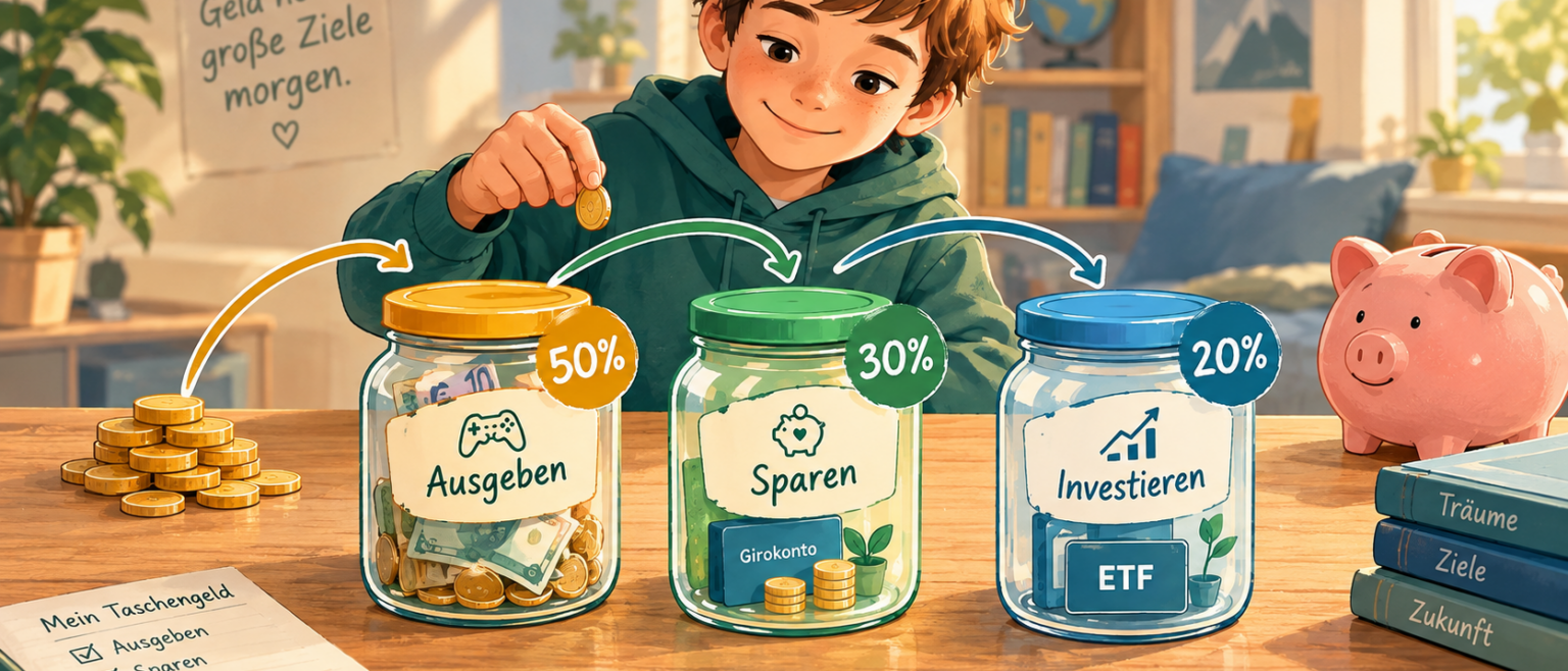 Mit dem 3-Töpfe-Modell dein Kind finanziell stärken